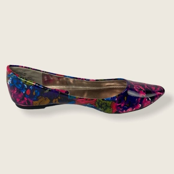 Steve Madden Ibiza Pointed Toe Flats Floral Size‎ 6 Shoes Statement Summer Boho - Picture 1 of 7